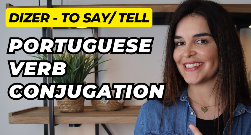 Portuguese Verb Dizer - Mia points to it and smiles